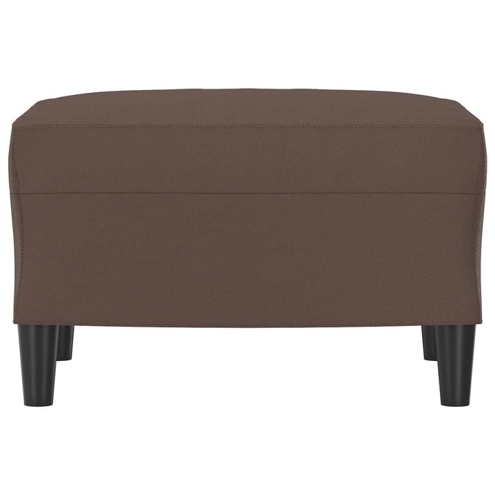 fodskammel 60x50x41 cm kunstlæder brun