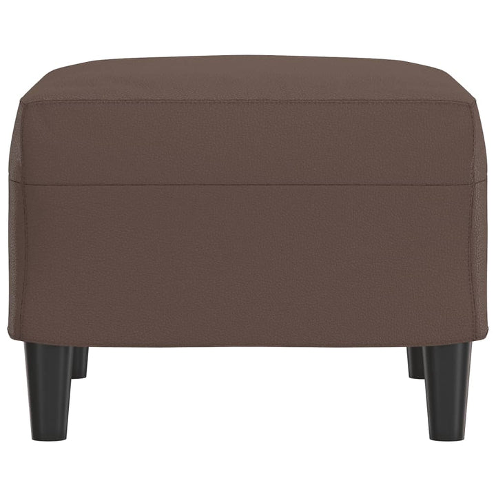 fodskammel 60x50x41 cm kunstlæder brun