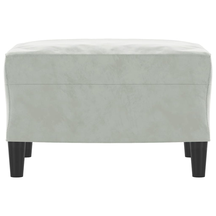 fodskammel 60x50x41 cm velour lysegrå