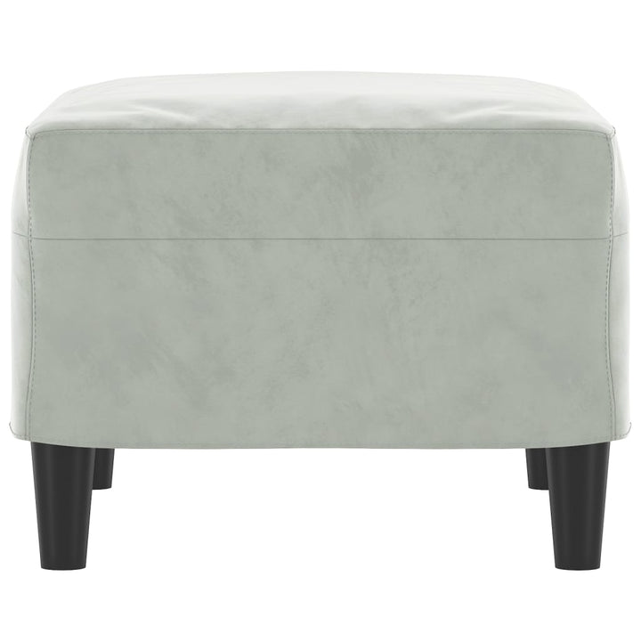 fodskammel 60x50x41 cm velour lysegrå