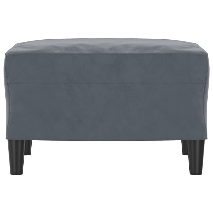 fodskammel 60x50x41 cm velour mørkegrå