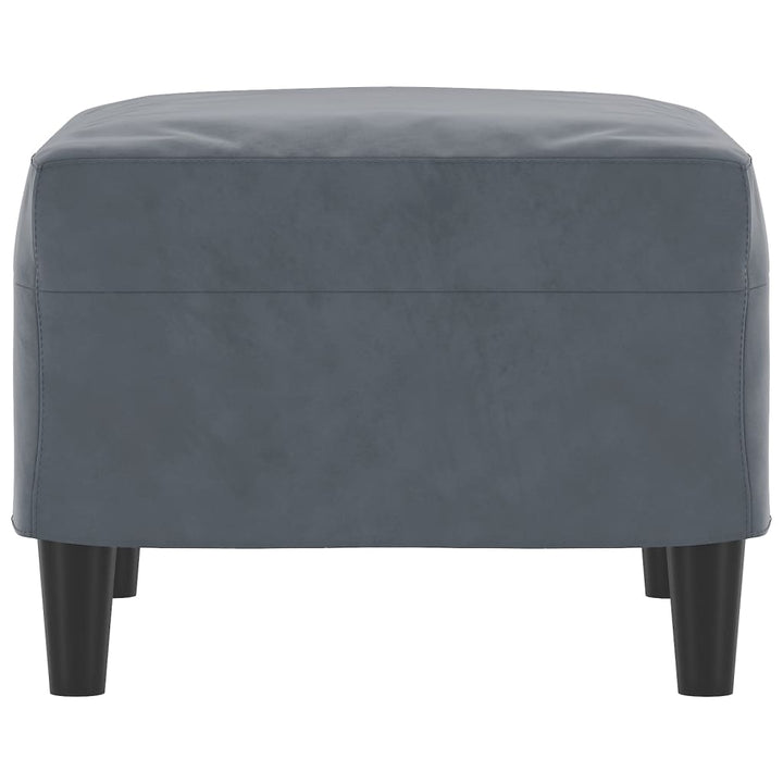 fodskammel 60x50x41 cm velour mørkegrå
