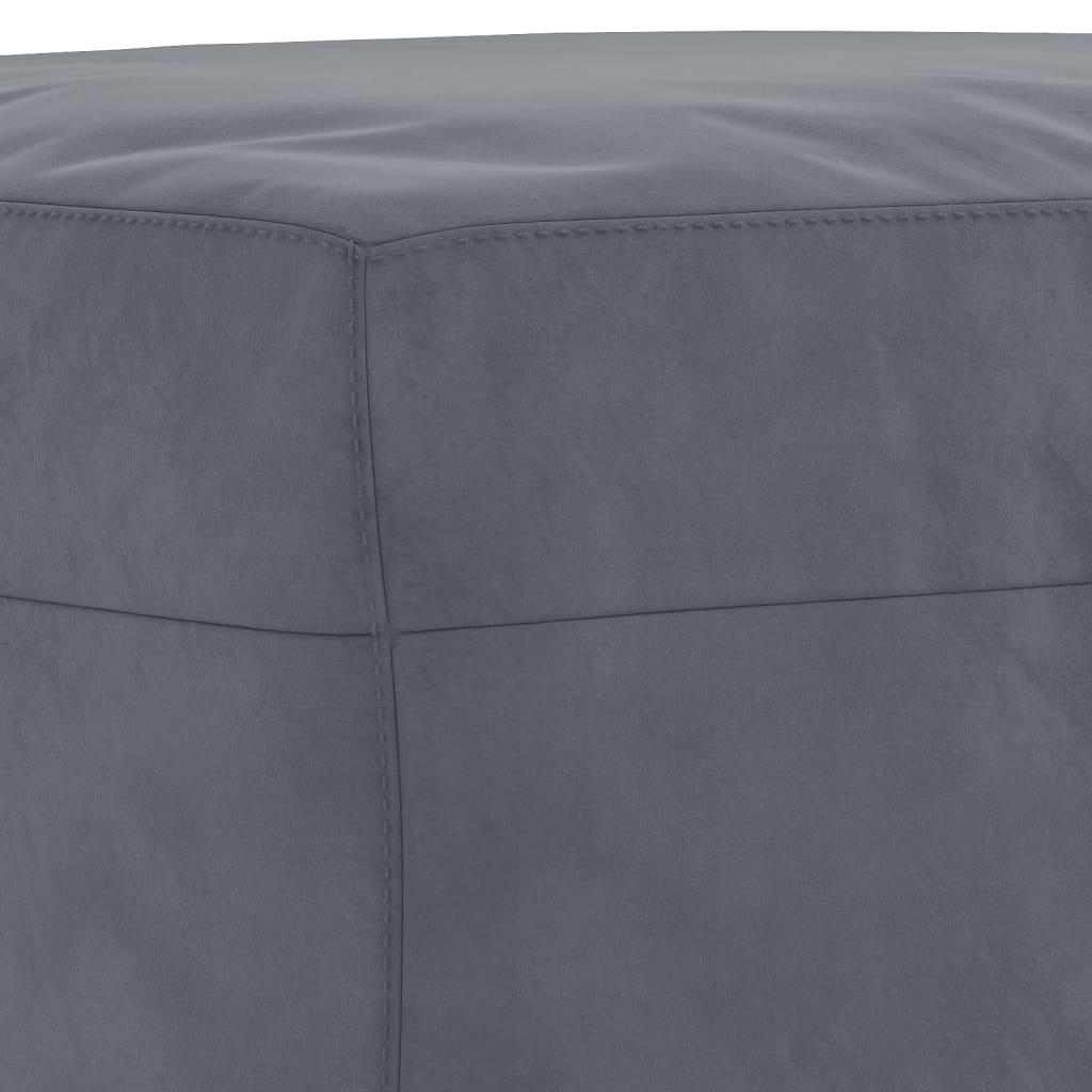 fodskammel 60x50x41 cm velour mørkegrå