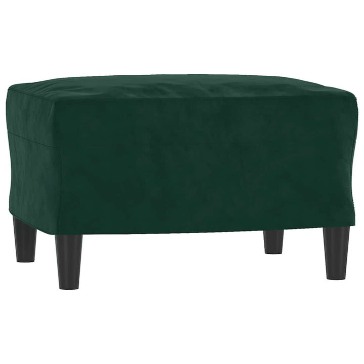 fodskammel 60x50x41 cm velour mørkegrøn