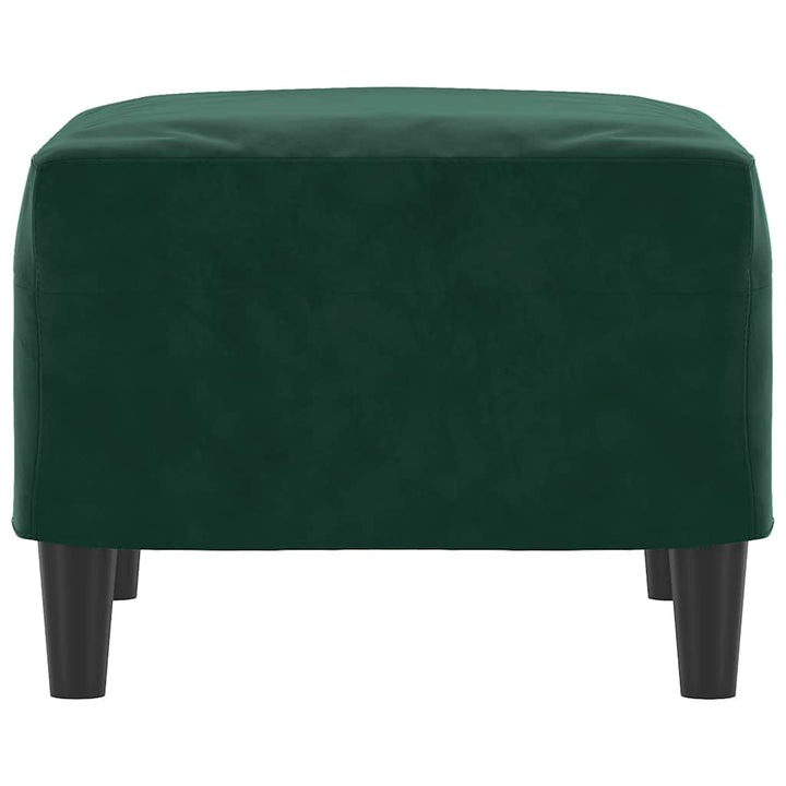 fodskammel 60x50x41 cm velour mørkegrøn