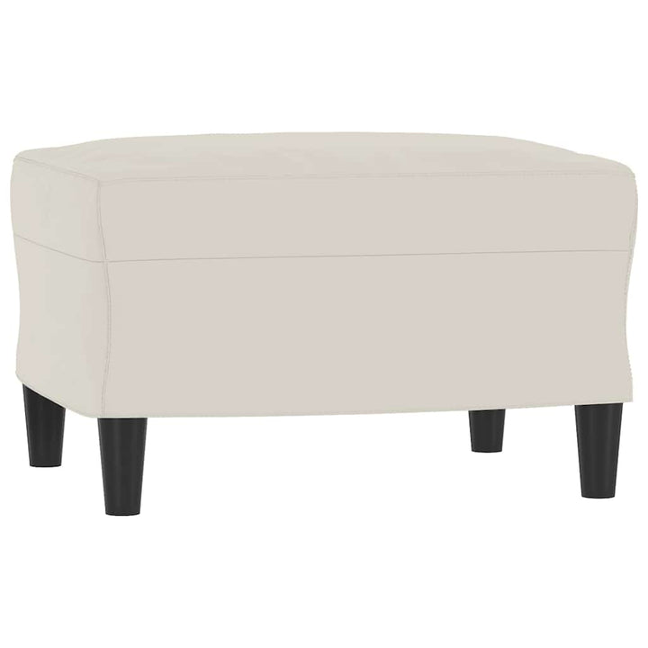 fodskammel 60x50x41 cm velour Cremefarvet