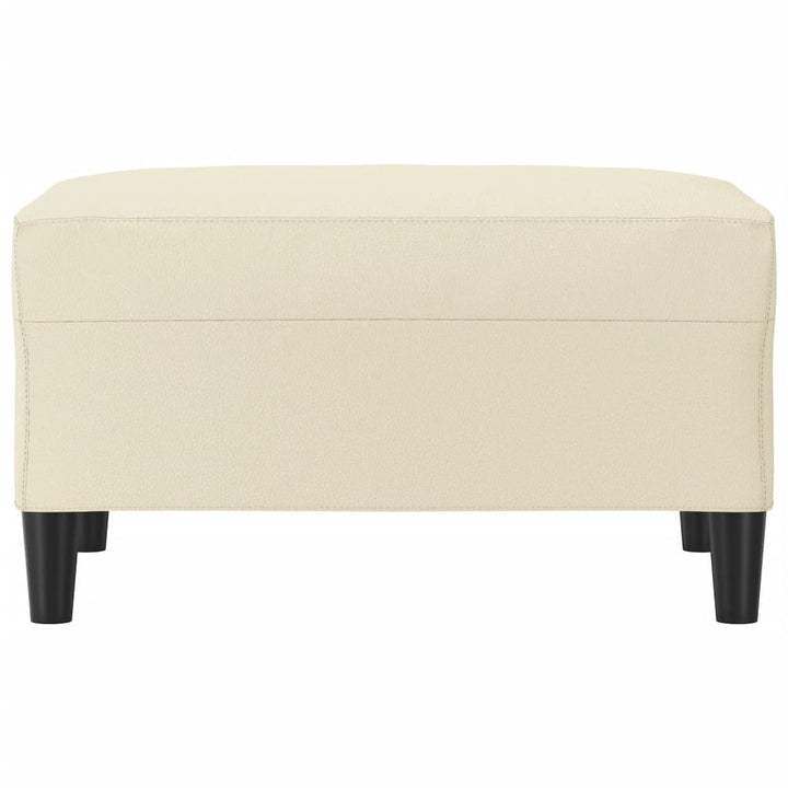 fodskammel 70x55x41 cm kunstlæder cremefarvet
