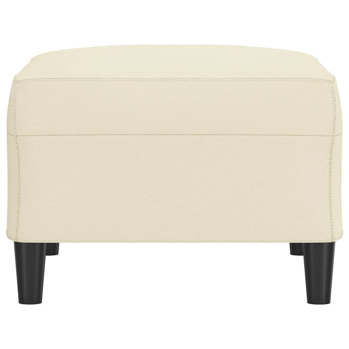 fodskammel 70x55x41 cm kunstlæder cremefarvet