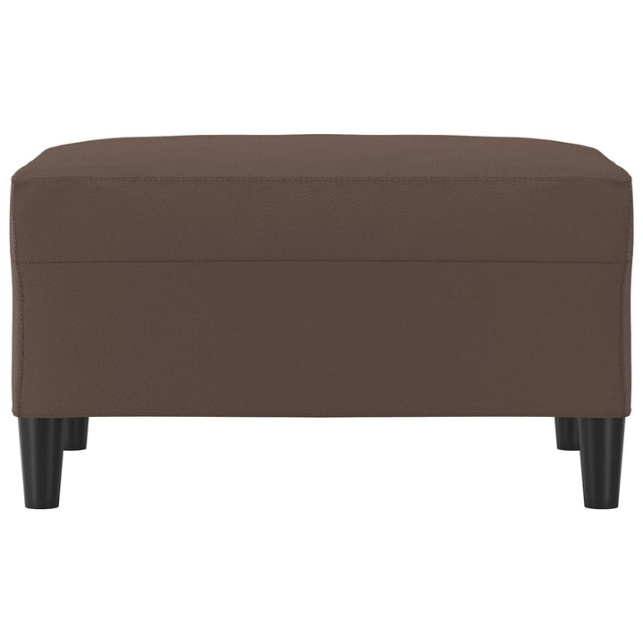 fodskammel 70x55x41 cm kunstlæder brun