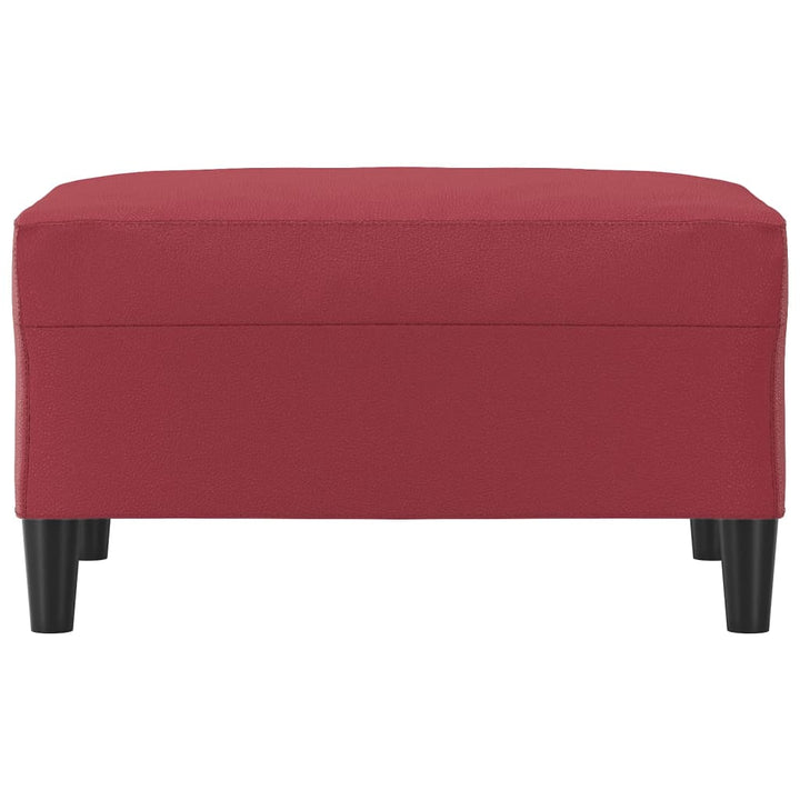 fodskammel 70x55x41 cm kunstlæder vinrød
