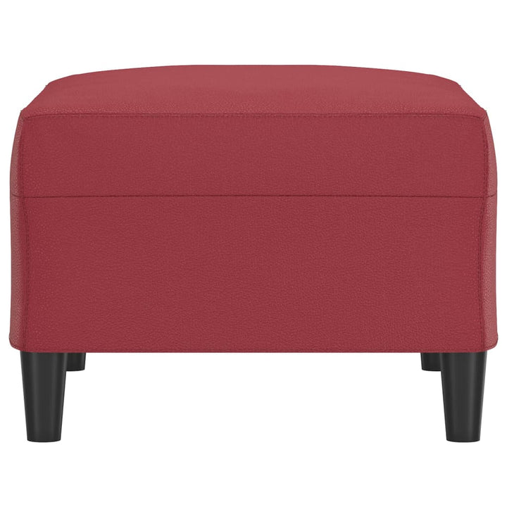 fodskammel 70x55x41 cm kunstlæder vinrød