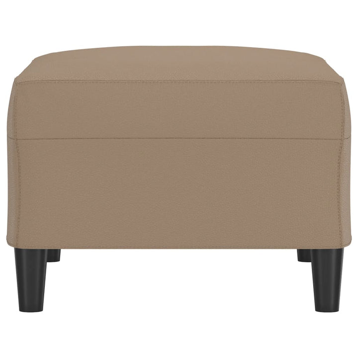 fodskammel 70x55x41 cm kunstlæder cappuccinofarvet