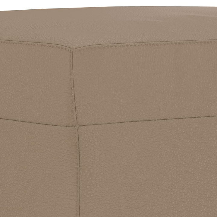 fodskammel 70x55x41 cm kunstlæder cappuccinofarvet