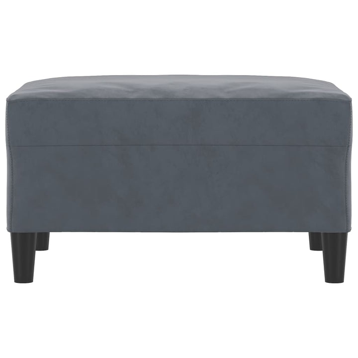 fodskammel 70x55x41 cm velour mørkegrå