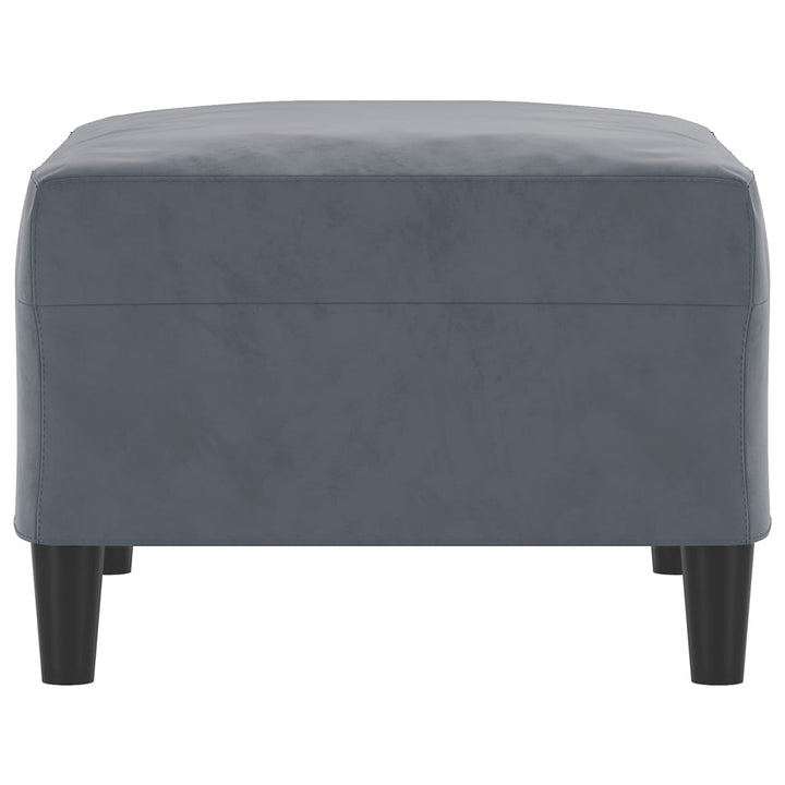 fodskammel 70x55x41 cm velour mørkegrå