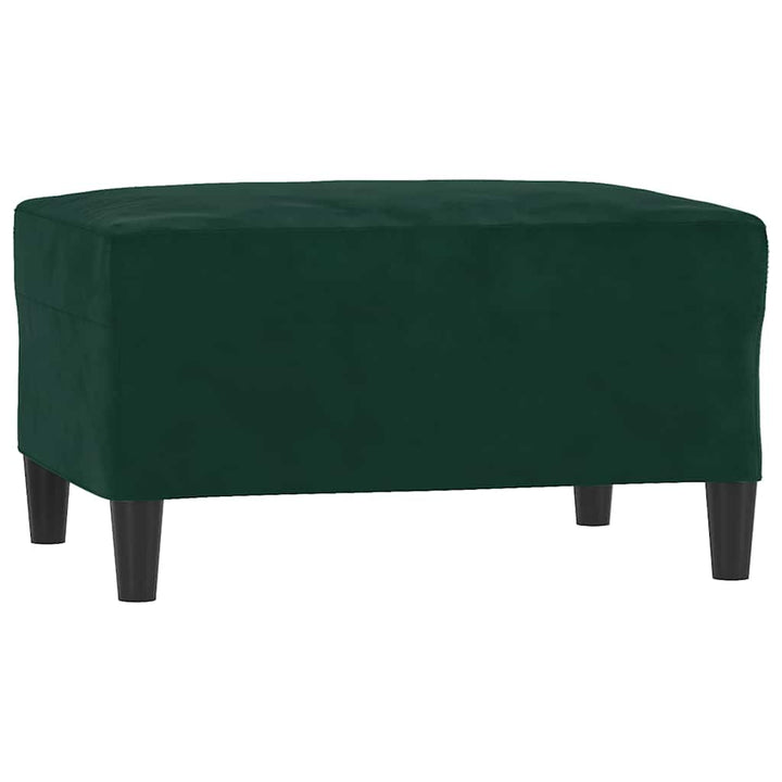 fodskammel 70x55x41 cm velour mørkegrøn
