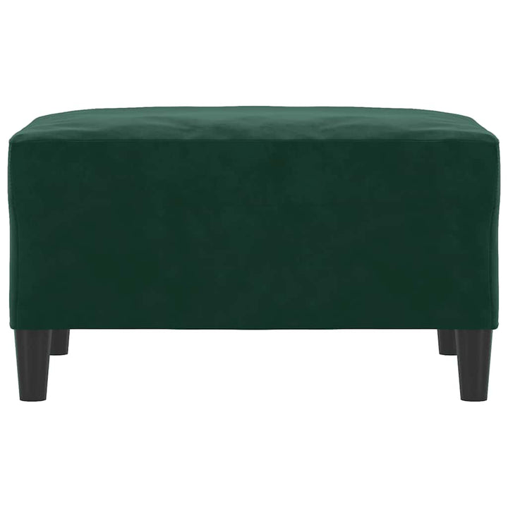 fodskammel 70x55x41 cm velour mørkegrøn