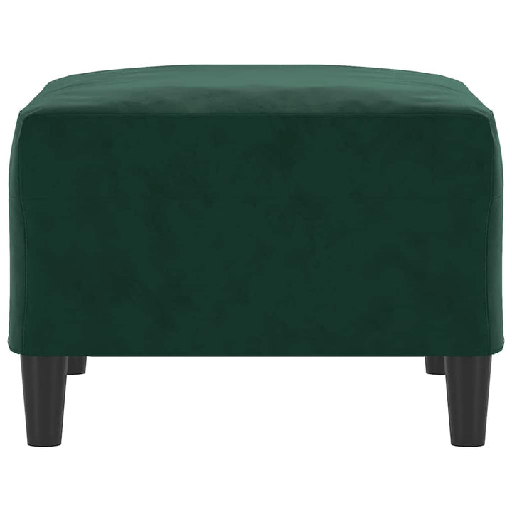 fodskammel 70x55x41 cm velour mørkegrøn