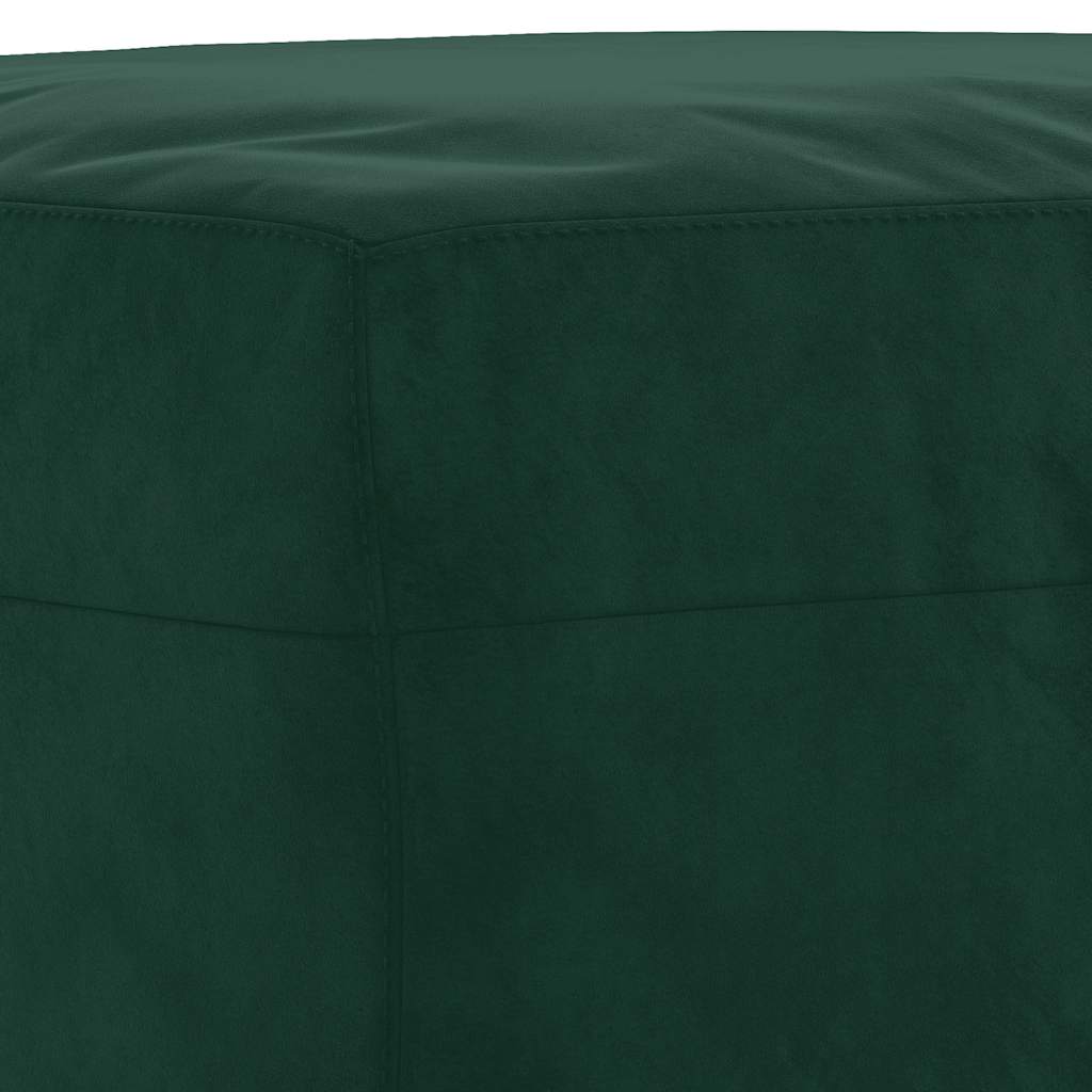 fodskammel 70x55x41 cm velour mørkegrøn