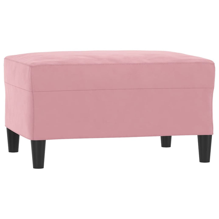 fodskammel 70x55x41 cm velour lyserød