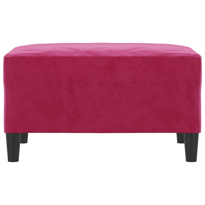 fodskammel 70x55x41 cm velour vinrød