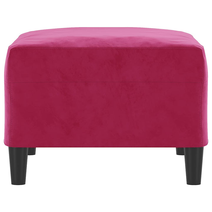 fodskammel 70x55x41 cm velour vinrød