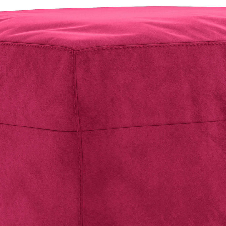 fodskammel 70x55x41 cm velour vinrød