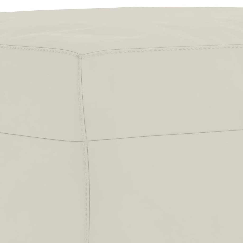 fodskammel 70x55x41 cm velour cremefarvet