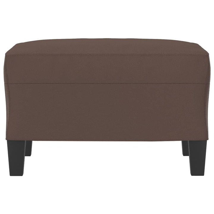fodskammel 60x50x41 cm kunstlæder brun