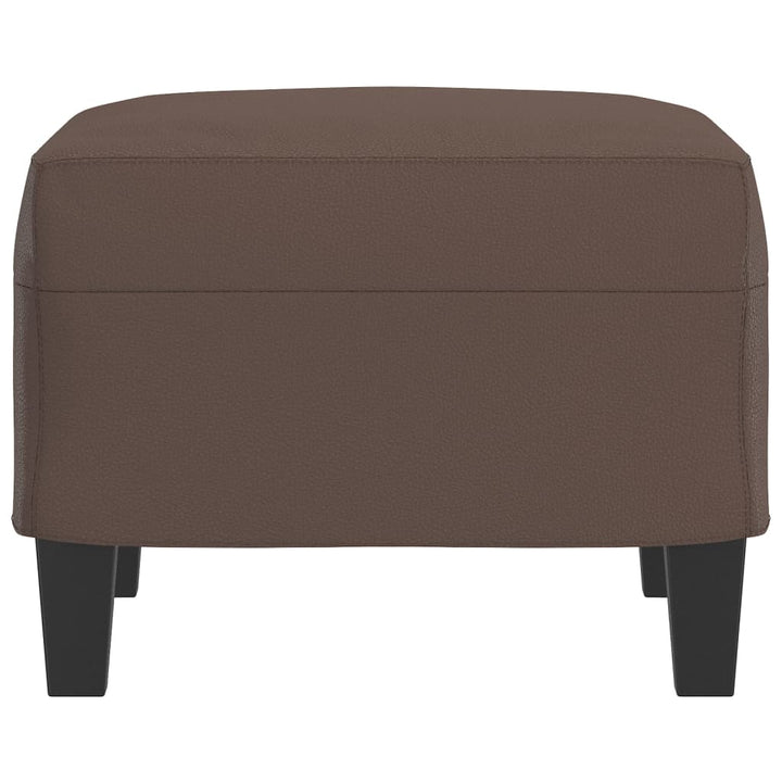 fodskammel 60x50x41 cm kunstlæder brun
