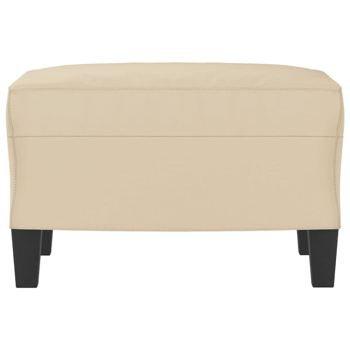 fodskammel 60x50x41 cm mikrofiberstof cremefarvet