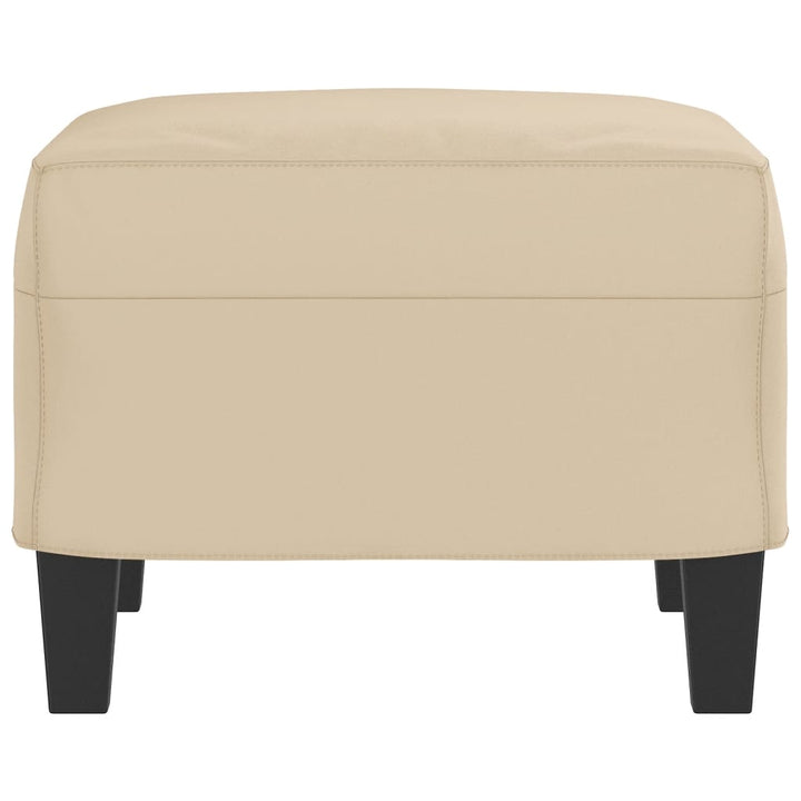fodskammel 60x50x41 cm mikrofiberstof cremefarvet