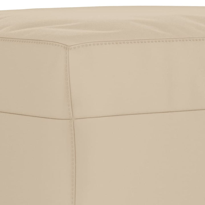 fodskammel 60x50x41 cm mikrofiberstof cremefarvet