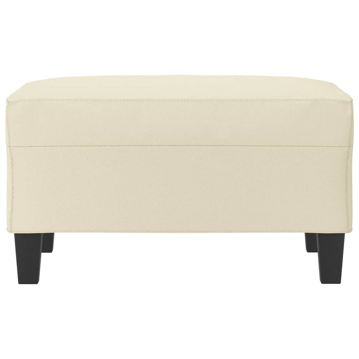 fodskammel 70x55x41 cm kunstlæder cremefarvet