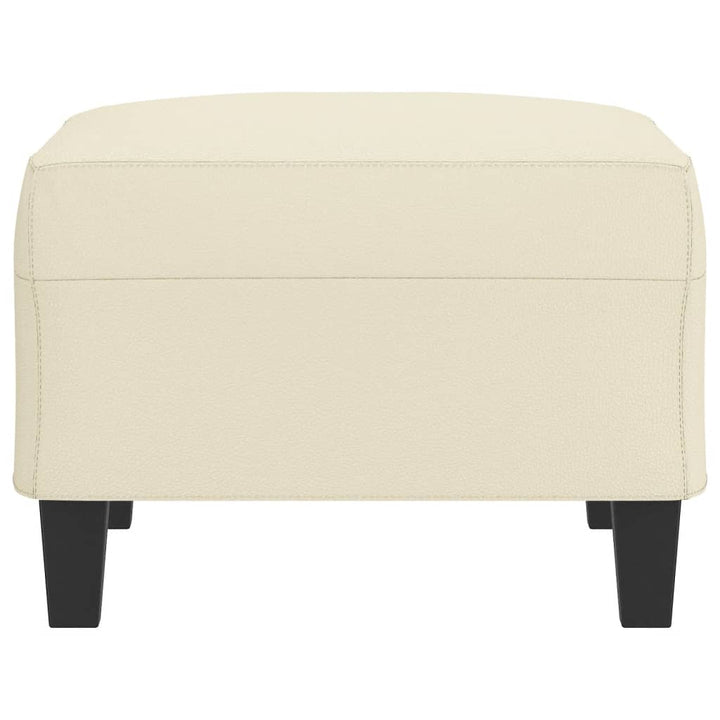 fodskammel 70x55x41 cm kunstlæder cremefarvet