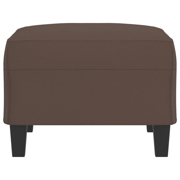 fodskammel 70x55x41 cm kunstlæder brun