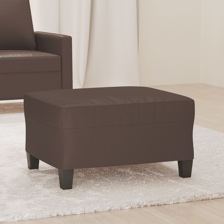 fodskammel 70x55x41 cm kunstlæder brun