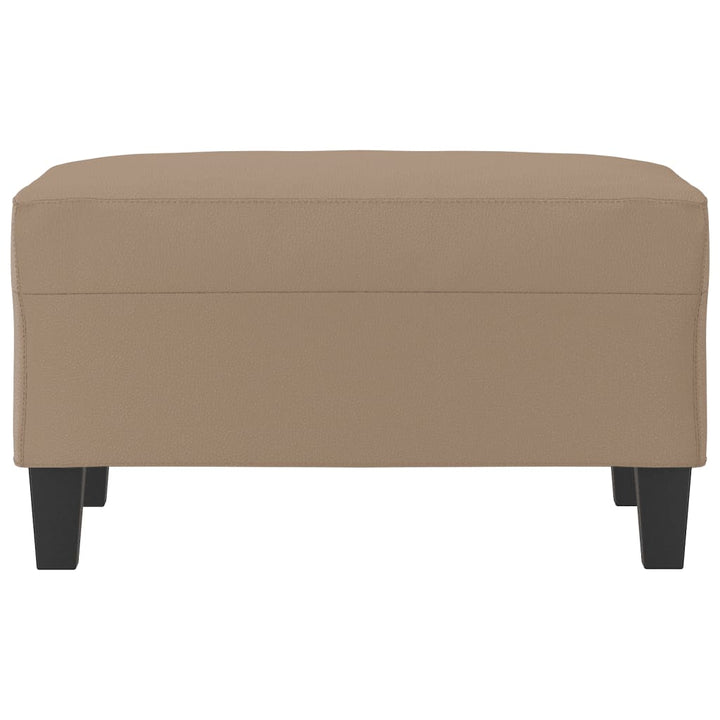 fodskammel 70x55x41 cm kunstlæder cappuccinofarvet