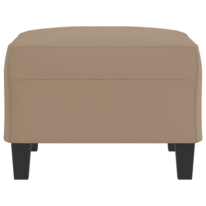 fodskammel 70x55x41 cm kunstlæder cappuccinofarvet