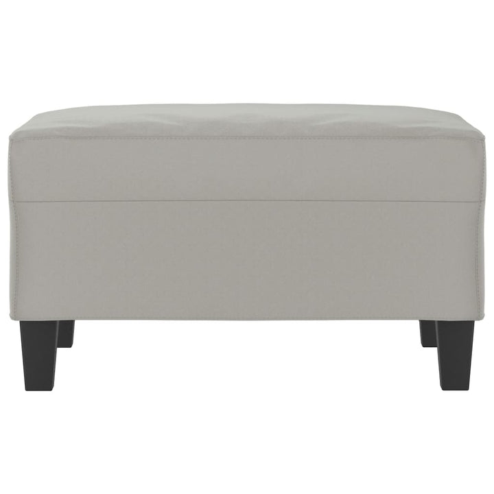 fodskammel 70x55x41 cm mikrofiberstof lysegrå