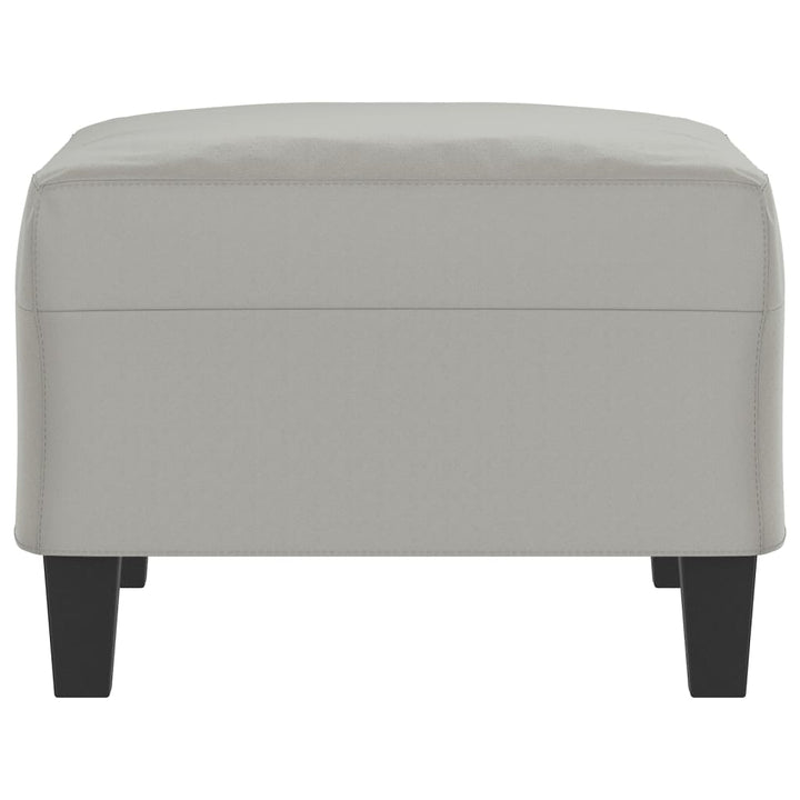 fodskammel 70x55x41 cm mikrofiberstof lysegrå