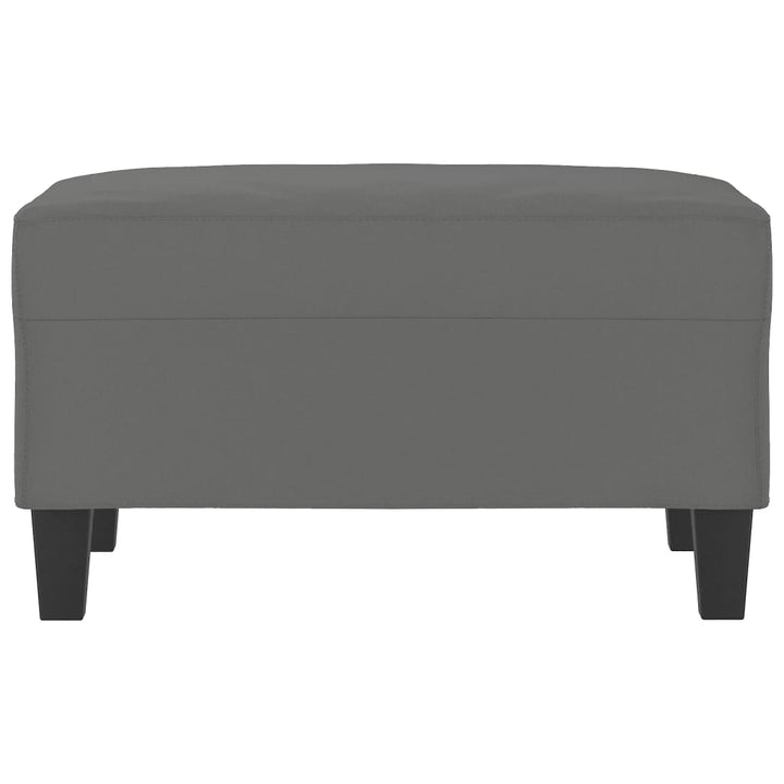 fodskammel 70x55x41 cm mikrofiberstof mørkegrå