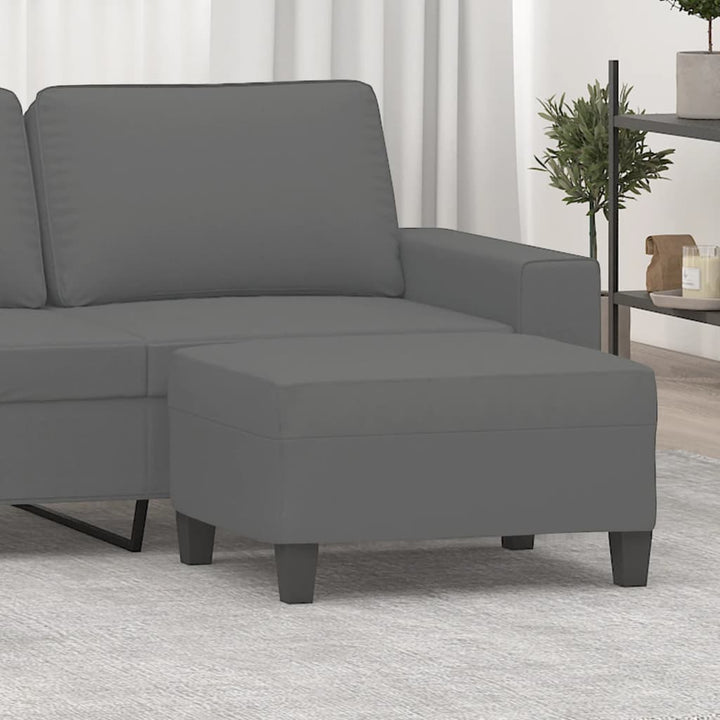 fodskammel 70x55x41 cm mikrofiberstof mørkegrå