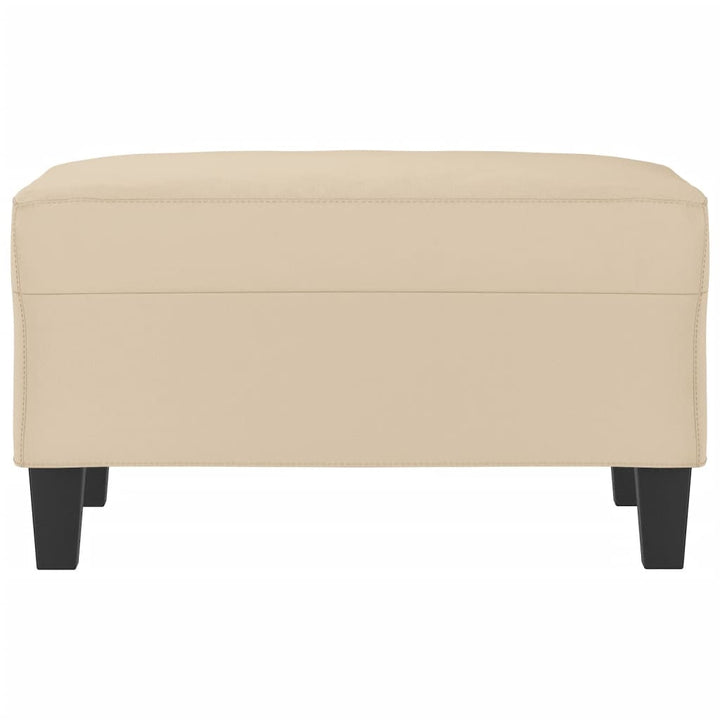 fodskammel 70x55x41 cm mikrofiberstof cremefarvet
