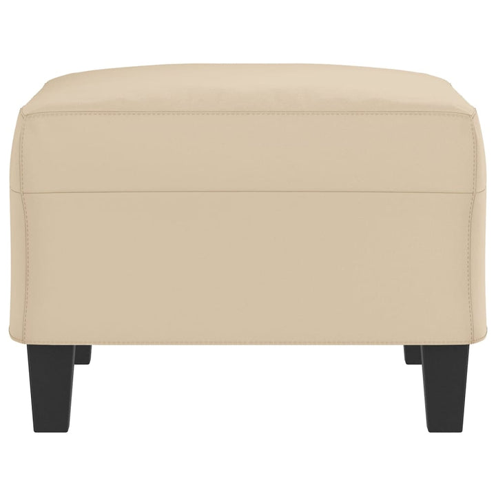 fodskammel 70x55x41 cm mikrofiberstof cremefarvet