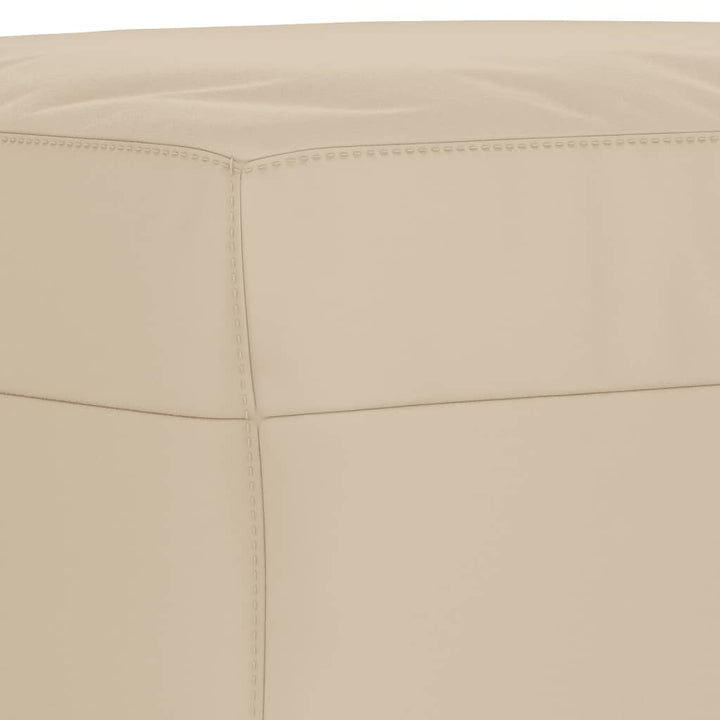 fodskammel 70x55x41 cm mikrofiberstof cremefarvet