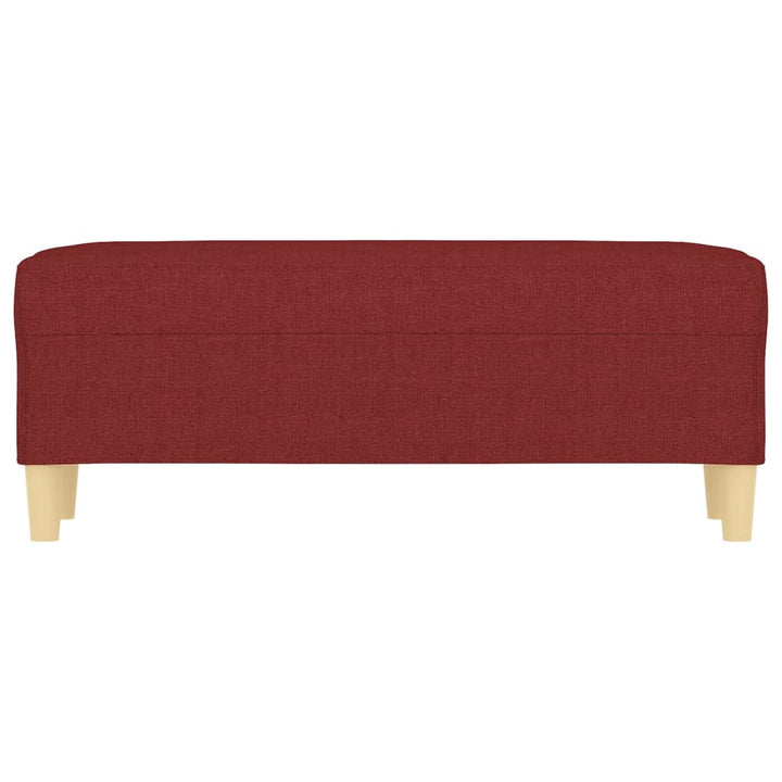 bænk 100x35x41 cm stof vinrød