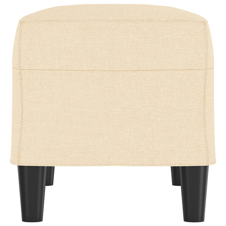 bænk 70x35x41 cm stof cremefarvet