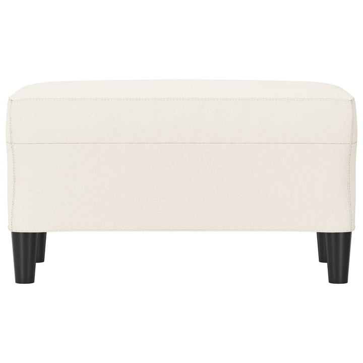 bænk 70x35x41 cm kunstlæder cremefarvet