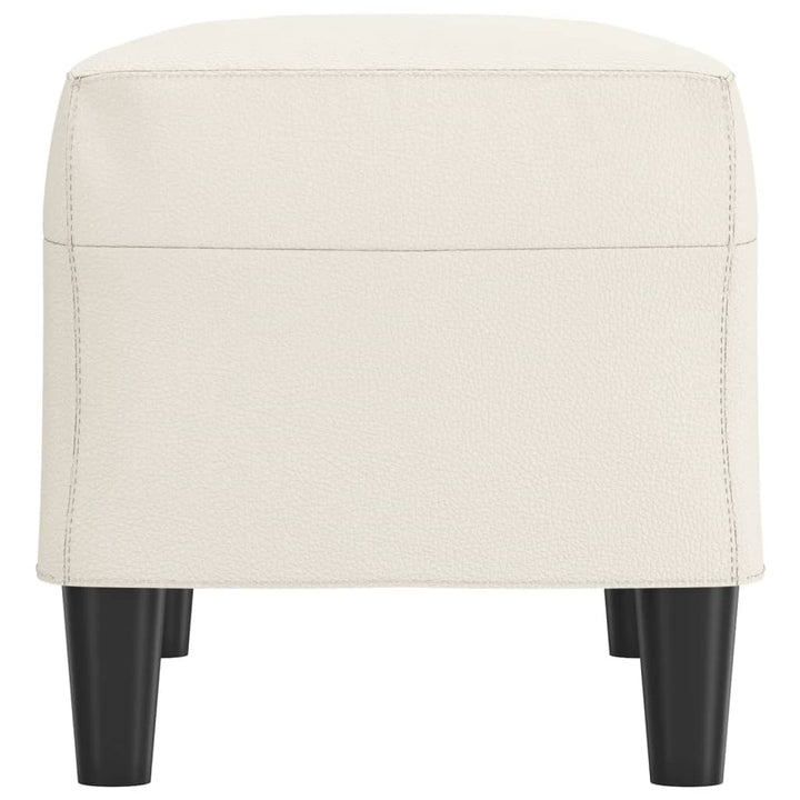 bænk 70x35x41 cm kunstlæder cremefarvet